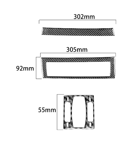 Carbon Fiber Central Air Vent Oulet Cover Trim for BMW 6Series E63 E64 2004-2010