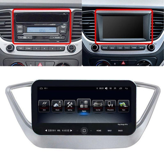 10.25 Android 10.1 Car GPS Navi Radio Stereo for Hyundai Solaris Verna 17-19