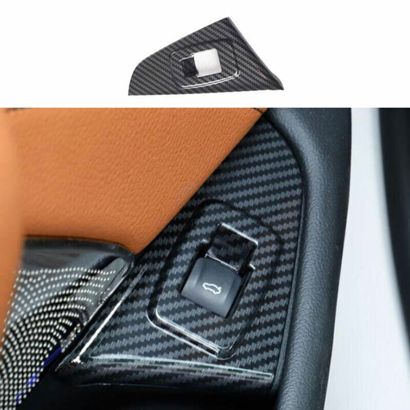for BMW 5 Series G30 18-23 Carbon Fiber ABS Tailgate Rear Door Button Cover Trim