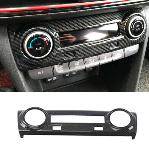 for Hyundai Kona 2018-2022 Carbon Fiber ABS Central Console AC Switch Cover Trim