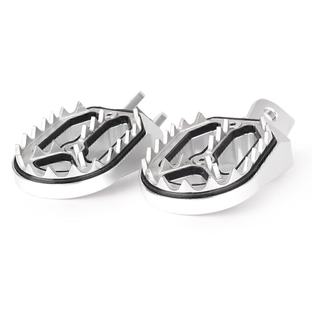 2x Motorcycle Foot Pegs Pedals for Honda CRF230L 2003 - 2007 2008 2009 Silver