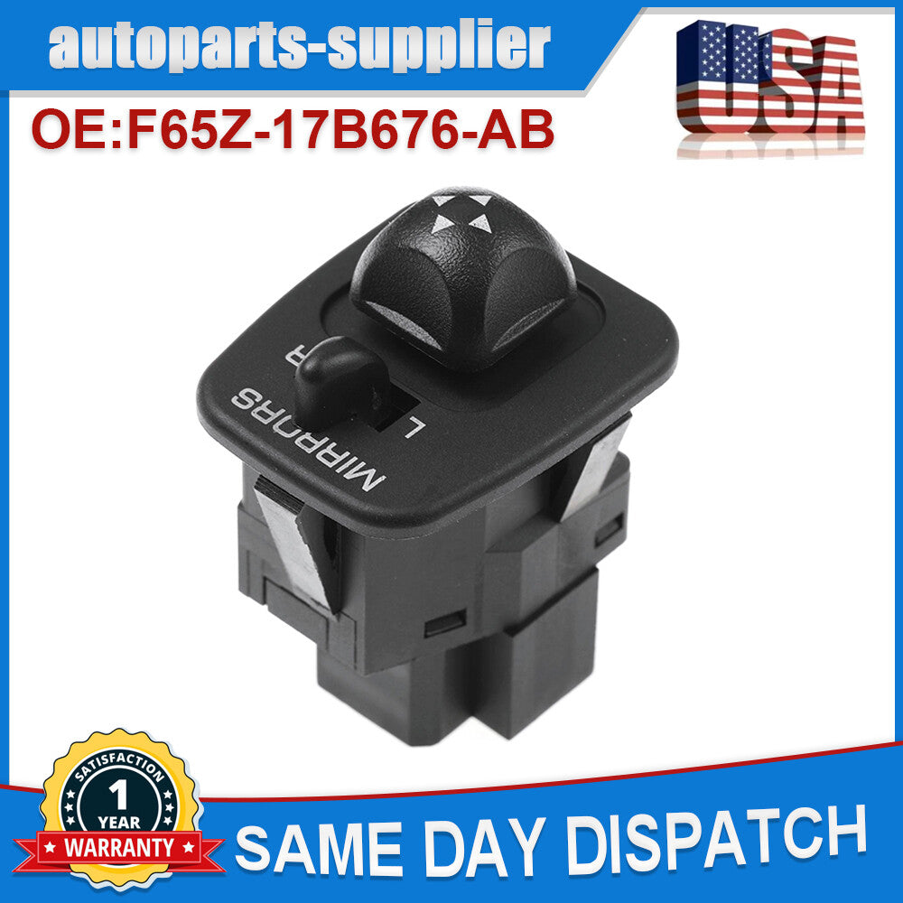 Power mirror switch button, front left, F65Z-17B676-AB, suitable for Ford F150, F250, F350.