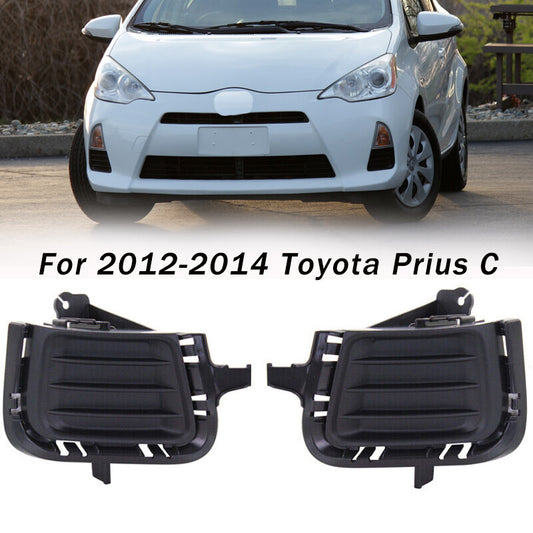 2X Front Fog Light Cover For 2012-2014 for Toyota Prius C 8148152440 , 8148252370