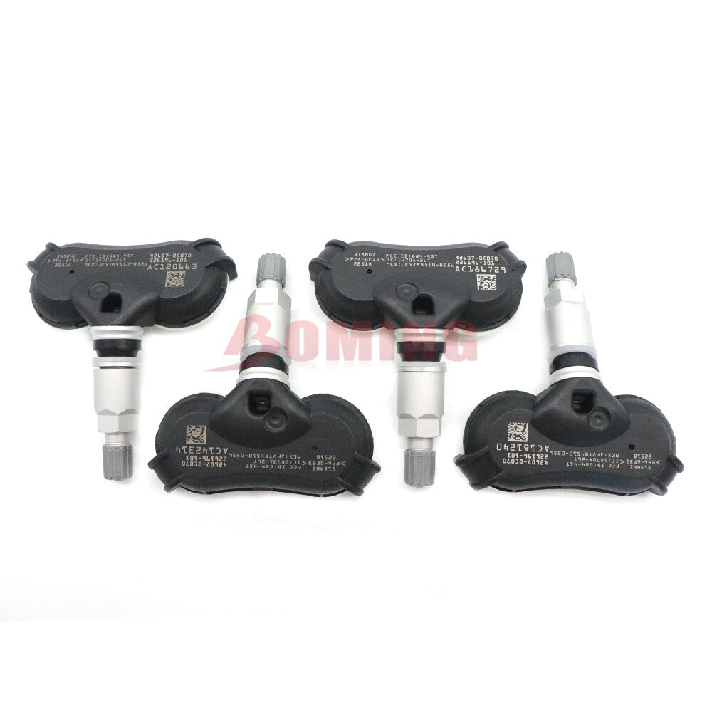 4-piece set of 42607-0C070 tire pressure sensors for Toyota Sequoia for Sienna Tundra TPMS.