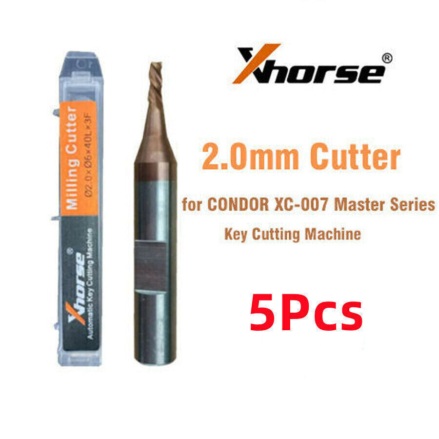 5x 2.0mm Milling Cutter for CONDOR XC-007 Master Series XP-005L XC-002 HK