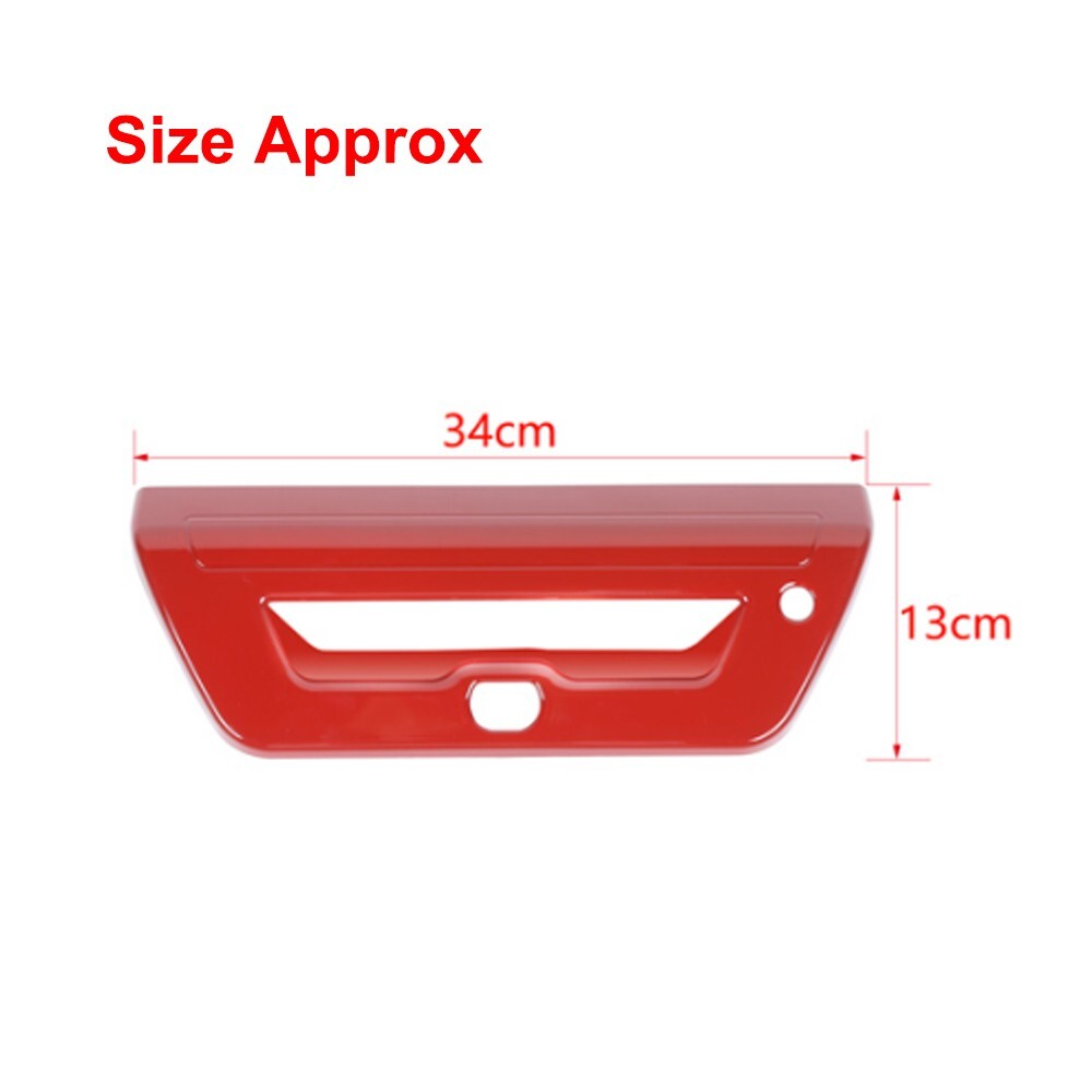 Red ABS Tailgate Door Grab Handle Cover Trim Decor Bezel for Ford F150 2015-2020