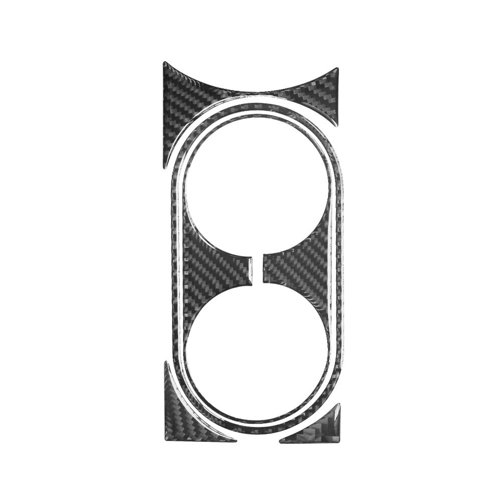 5X Carbon Fiber Cup Holder Frame Trim for Jeep for Wrangler 2007-2010