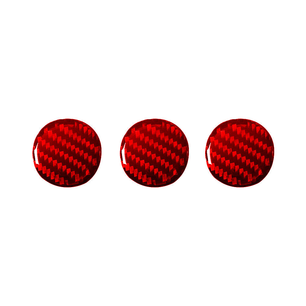 Red Carbon Fiber Radio Button Cover Trim for Land Rover Discovery Sport 2015-19
