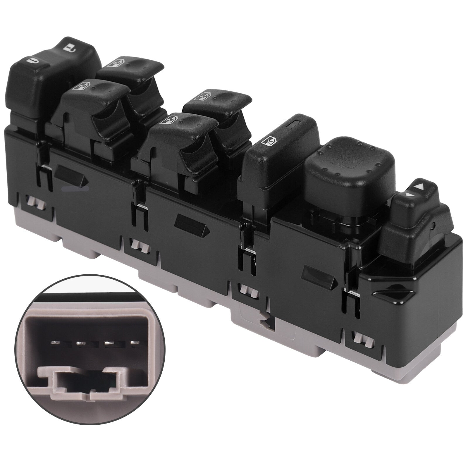 Power Window Switch Front Driver Left Side Black For GM for Chevy Silverado 15883320