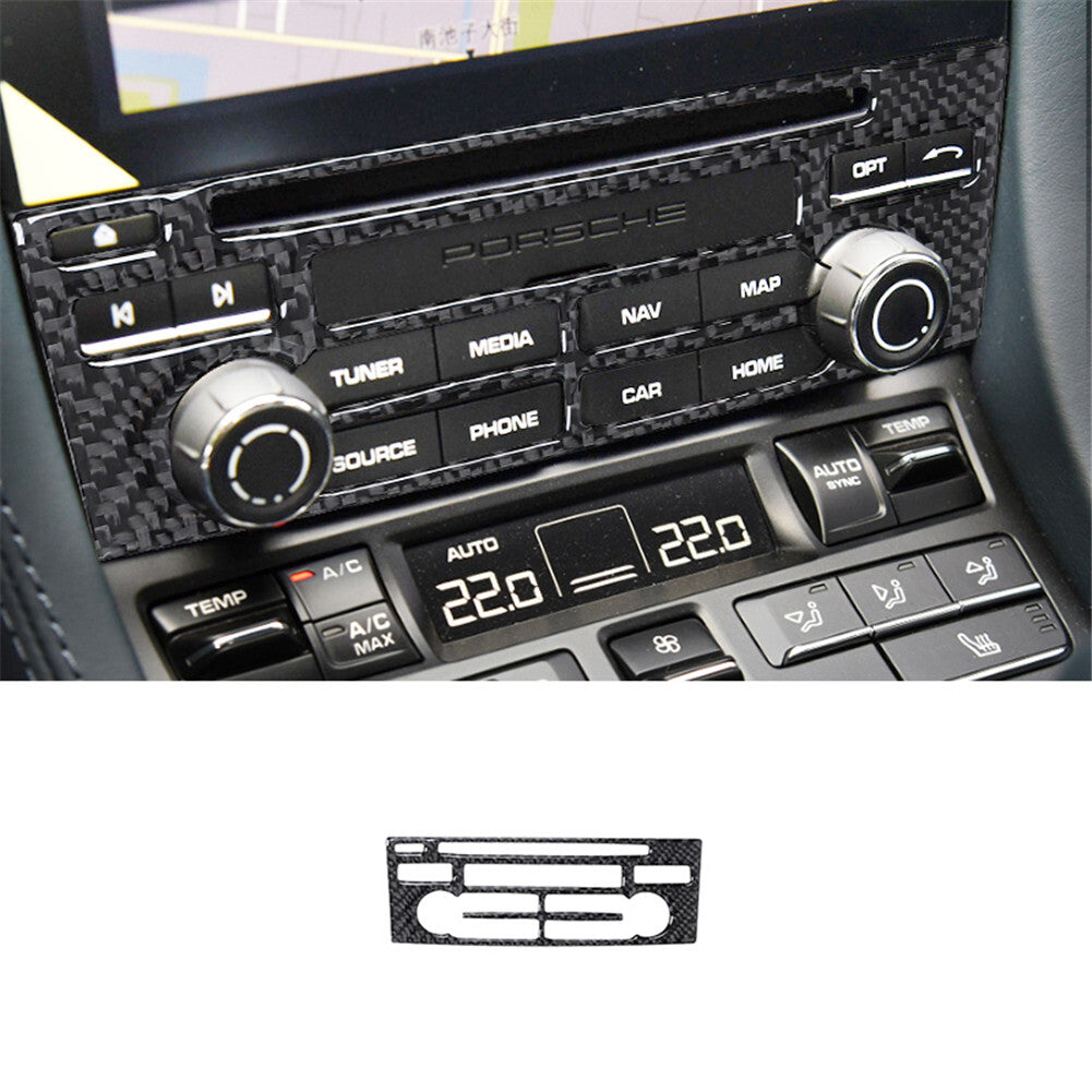 Carbon fiber air conditioning control panel for Porsche 718 2016-2022