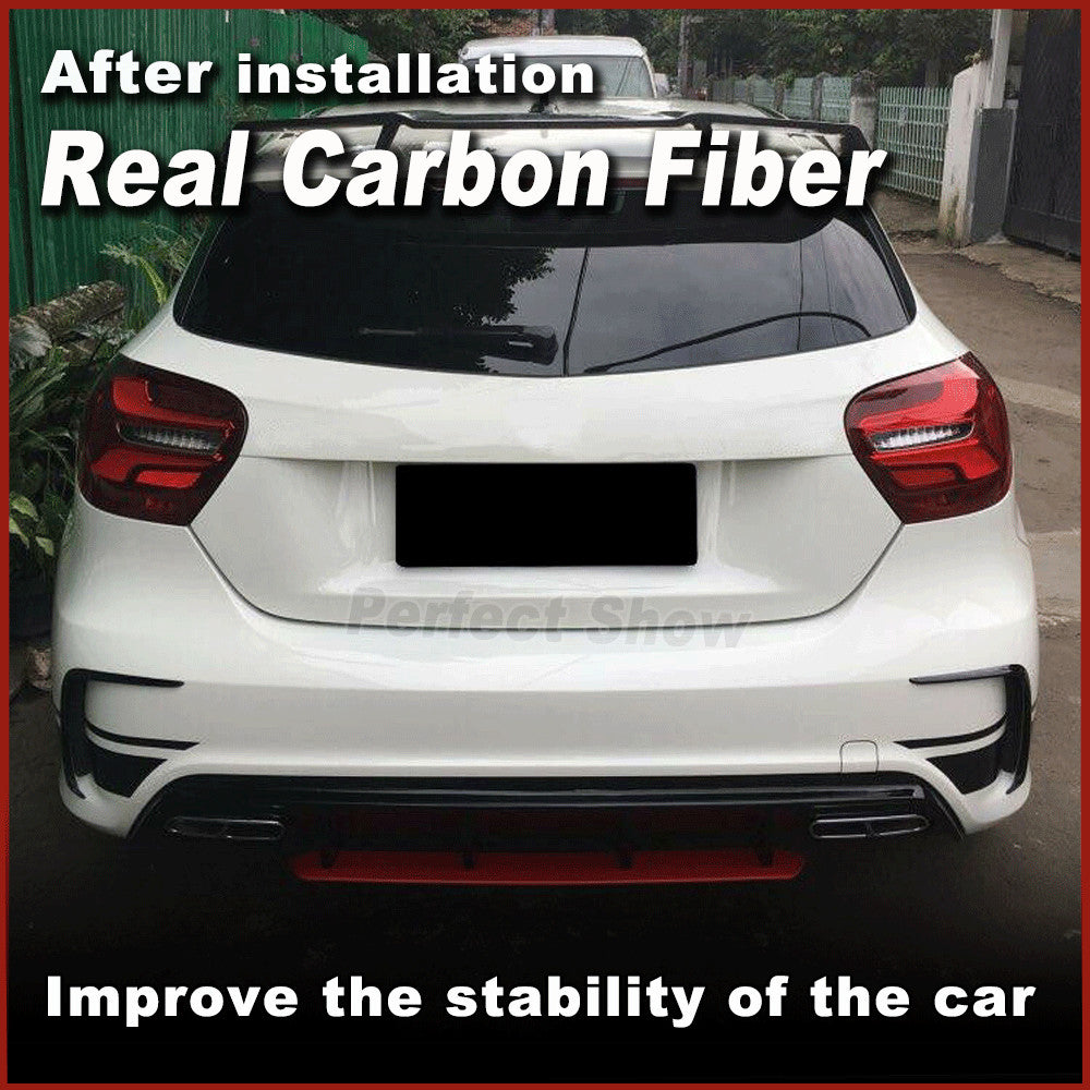 Carbon Rear Bumper Vents Canards Lip for Mercedes A class Sport W176 A200 A250