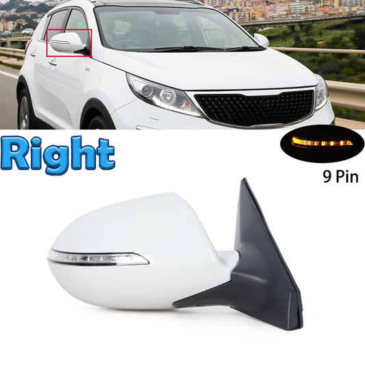 Right Rearview Mirror Side Rear View Mirror 9pin for KIA Sportage R 2011-2016