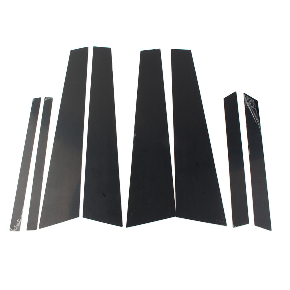 for BMW X6 E71 2009-2014 8x Glossy Black Set Pillar Posts Door Window Trim