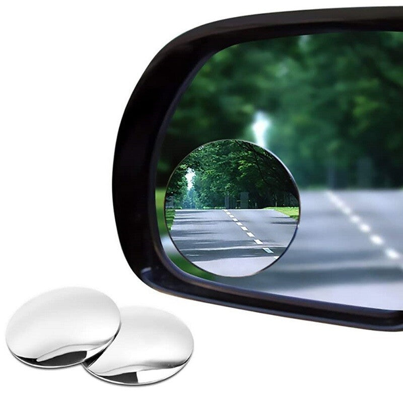 2Pcs Round Blind Spot Mirror HD Glass Frameless Convex Rear View 360¡ã Stick On1