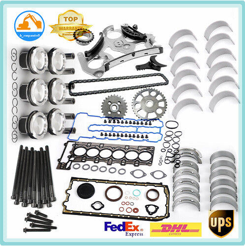 Engine Overhaul Pistons Gasket Kit-Oil Pump Guide for BMW N54 3.0 E90 E92 X3 X4