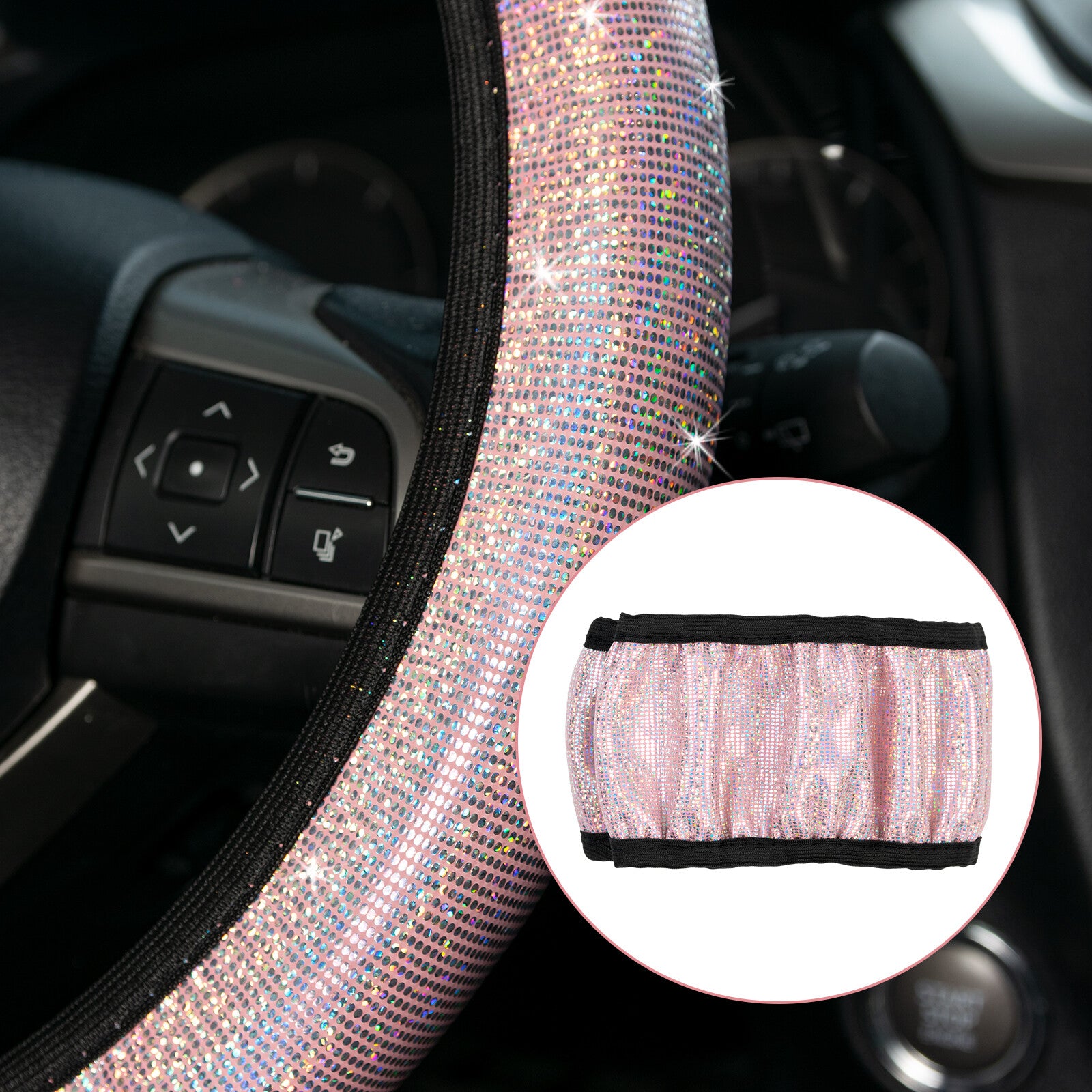 Rhinestone car steering wheel cover steering wheel cover steering wheel cover glitter steering wheel cover pink