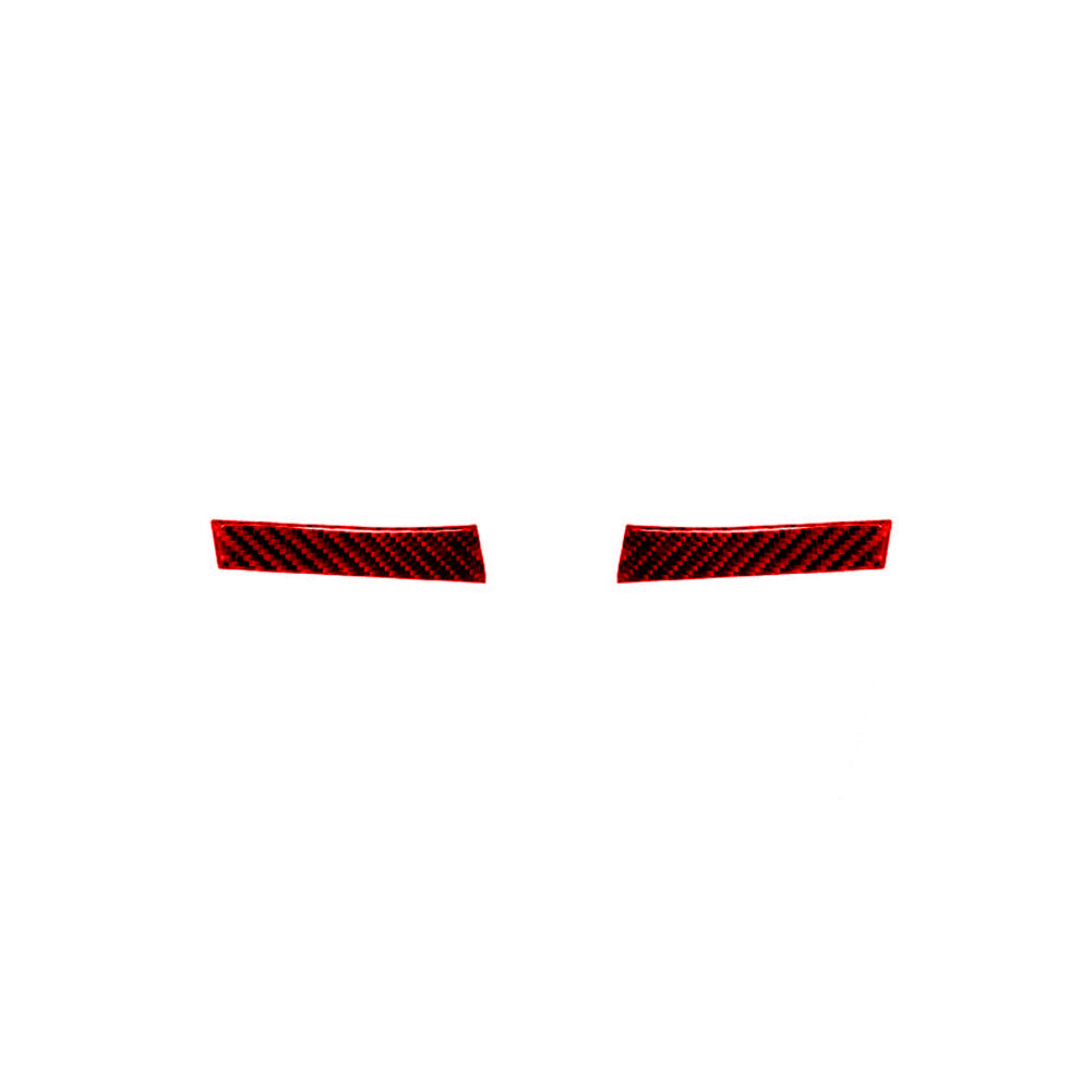 2X Red Carbon Fiber Central Air Vent Side Cover Trim for Honda CRV CR-V2012-2016