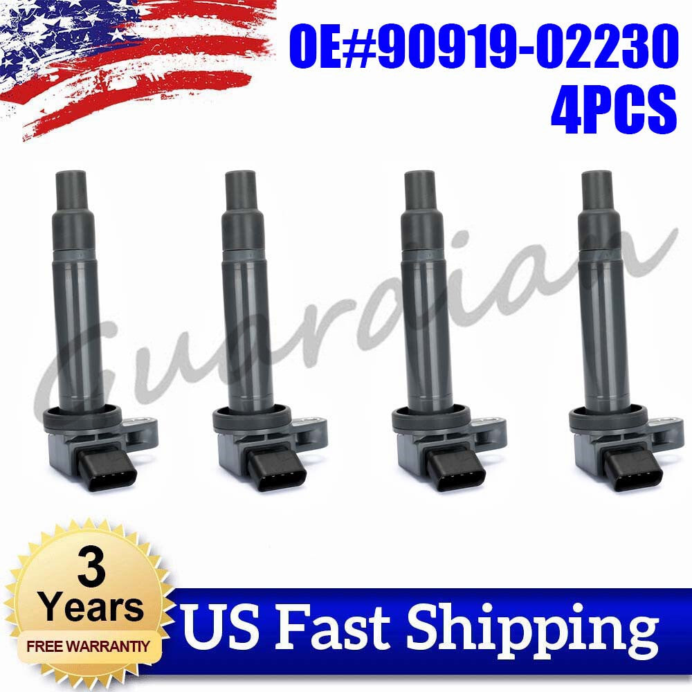 4x 90919-02230 Ignition Coil for TOYOTA TUNDRA SEQUOIA 4RUNNER for LEXUS SC430 LS430