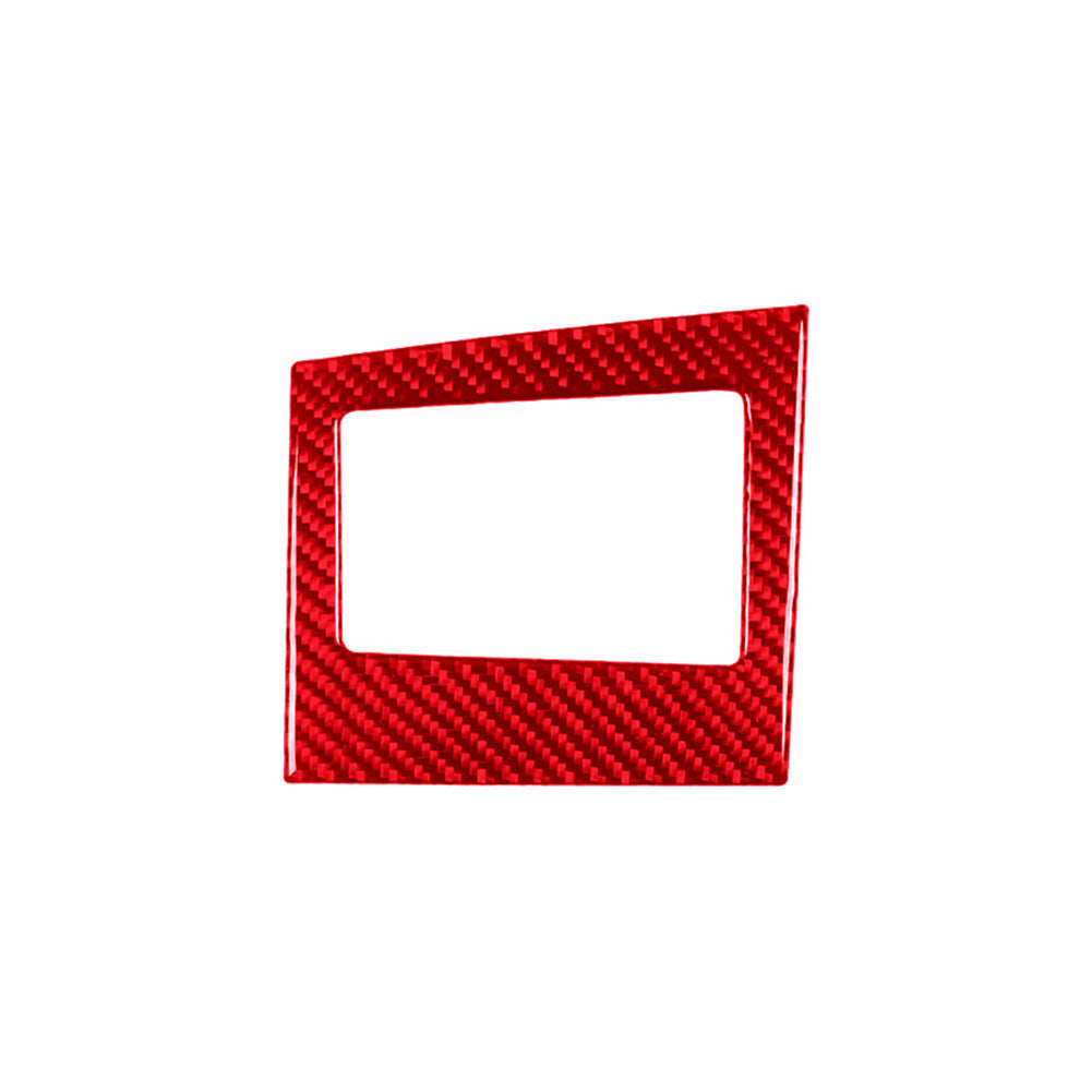 Red Steering Wheel Left Air Vent Trim Cover Carbon Fiber for Jaguar XF 2009-2011