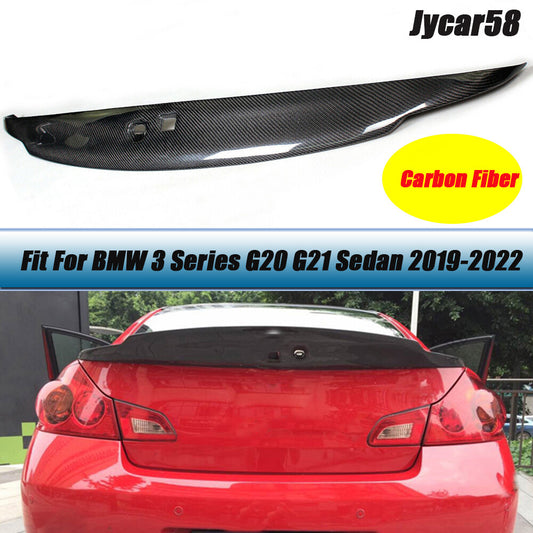 Rear Trunk Spoiler Lid Wing for Infiniti G37 09-13 G25 11-12 Sedan Carbon Fiber