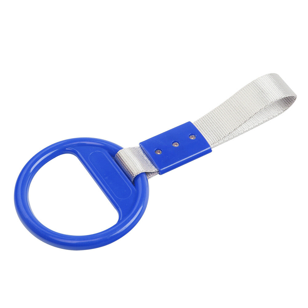 Car Round Ring Train Bus Handle Hand Strap Drift Charm Tools Silver+blue