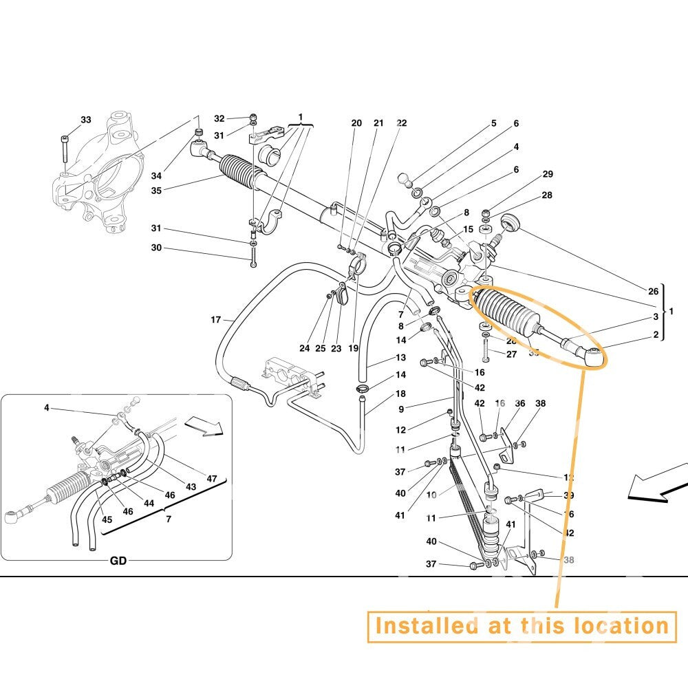 for Ferrari F430 360¡ã inner tie ball, outer tie ball, and dust jacket kit