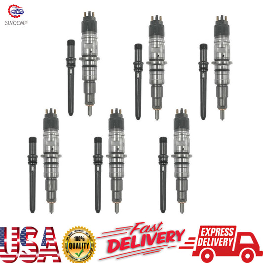 6 Diesel Fuel Injectors with Tube compatible with for Dodge for Ram 2500 3500 6.7L