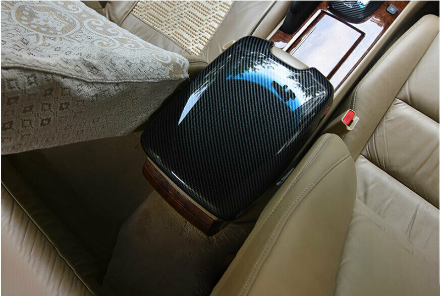 Middle Console Armrest Box Cover for Honda Accord Crosstour 08-2013 Carbon Fiber