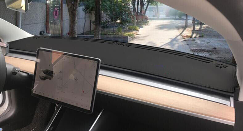 PU Leather Dashboard Dash Mat Non-slip DashMat Sun Pad for Tesla Model 3 2018-23