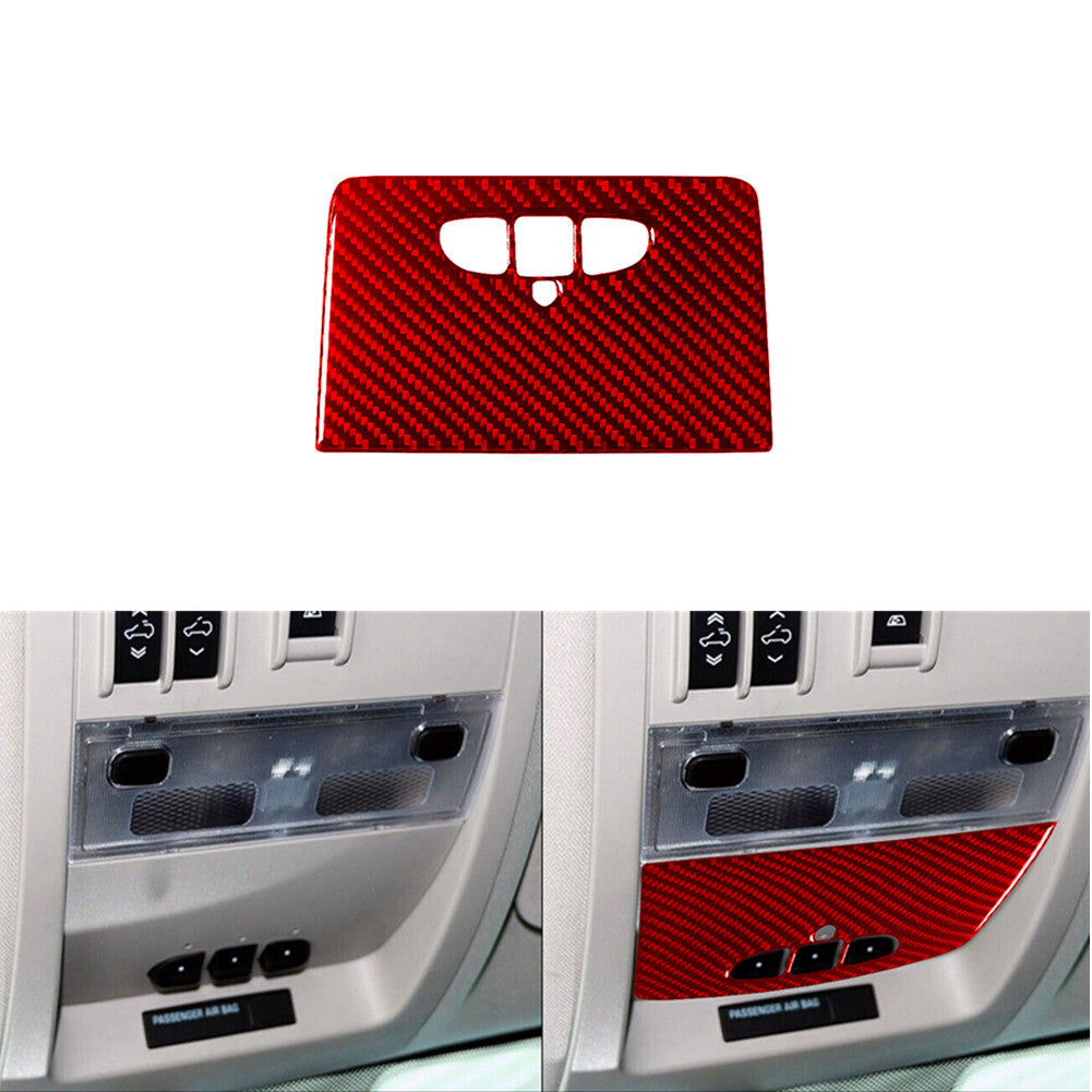 Red Carbon Fiber Read Light Switch Cover Trim For Silverado/tahoe/ for sierra 2007-14