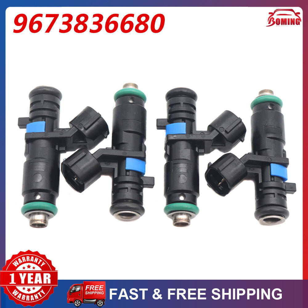 Four new fuel injectors (model 9673836680, model 0280157141) suitable for Peugeot 301 1.6 and for Citro?n C4 1.6.