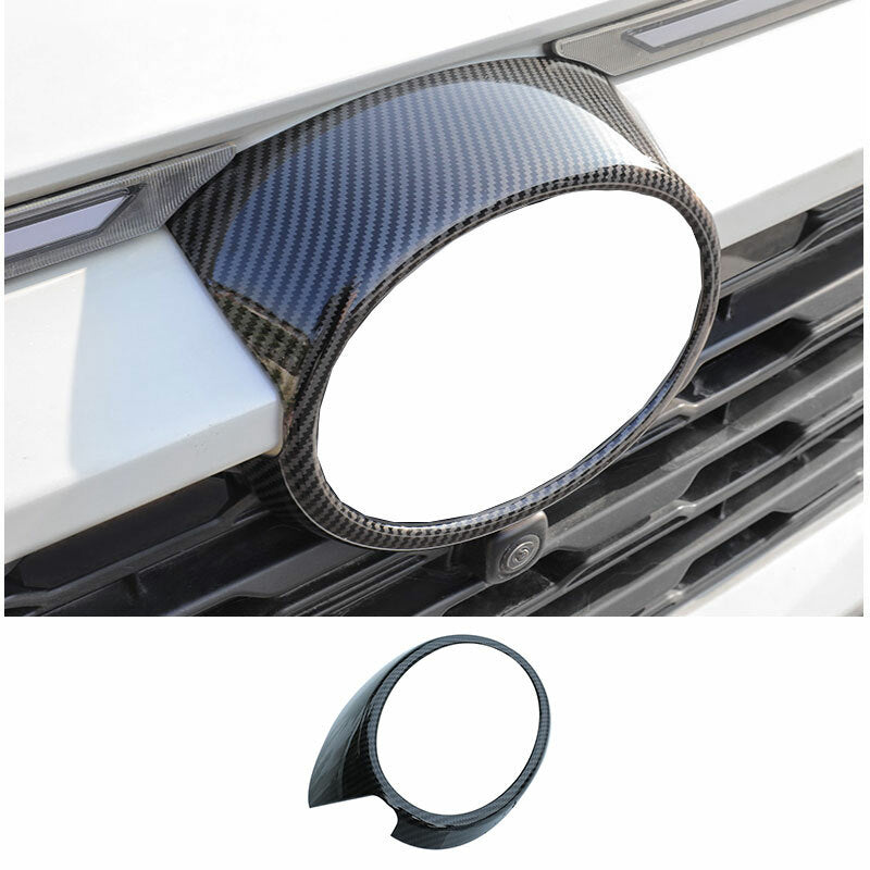 1PCS Carbon Fiber Front Logo Emblem Badge Cover Trim for Toyota RAV4 2019-2021