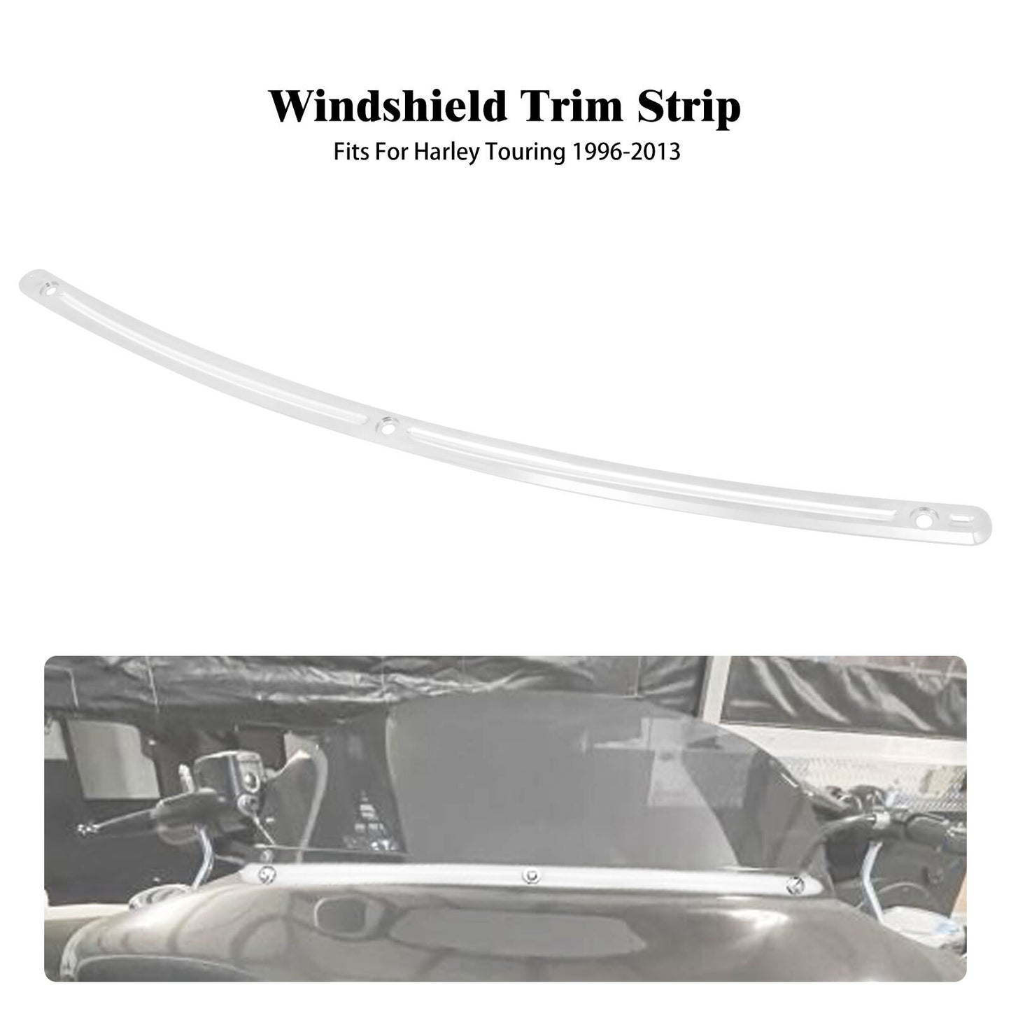 Chrome Front Windscreen Windshield Trim for Harley Electra Street Glide 96-2013