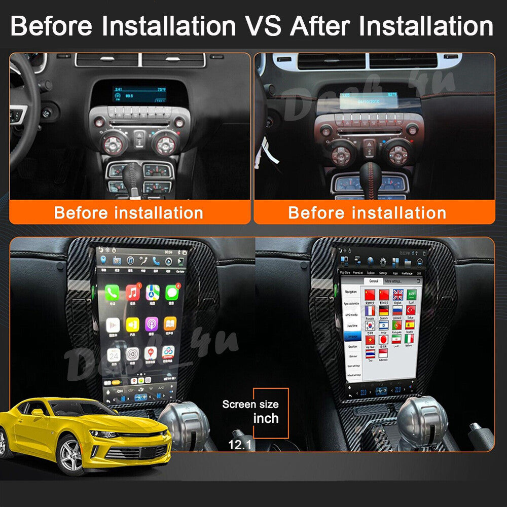 12.1 Android 11.0 for Tesla Big Screen for Chevrolet Camaro 2010-2015 GPS Car Radio