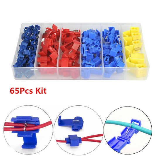Car Wire Electrical Insulated Quick Splice Spade Butt Crimp Terminals Connectors
