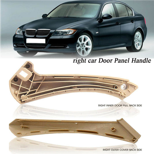 Rear right beige inner and outer door panel handle pull edge cover suitable for BMW E90 328i