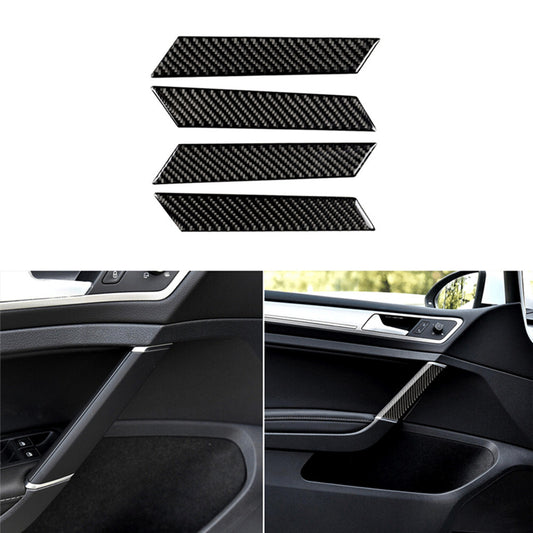 4Pcs for VW for Golf 7 2013-2017 Carbon Fiber Door Handles Decorative Trim Cover