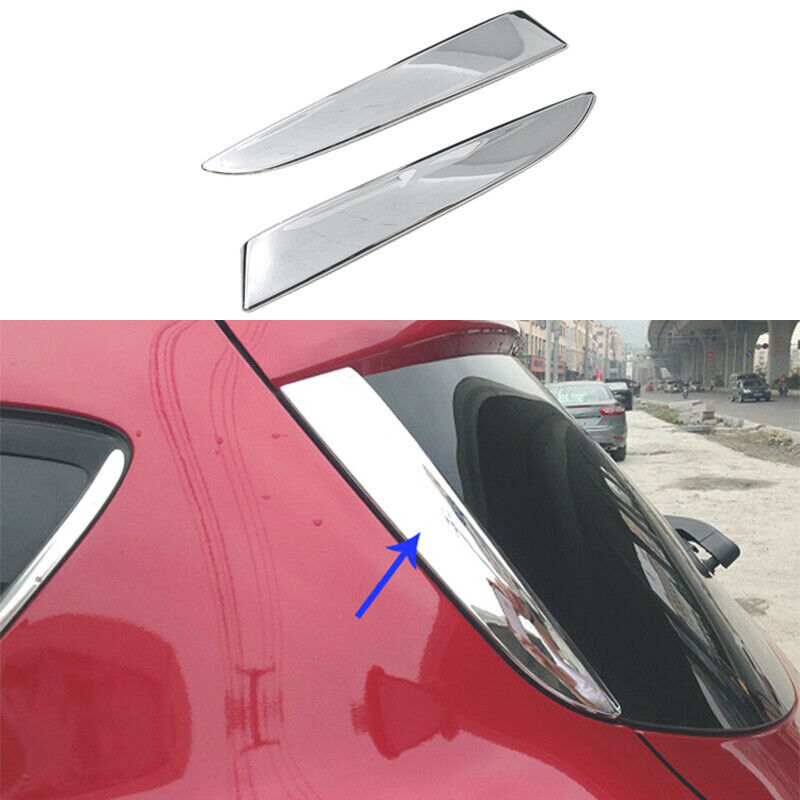 Chrome ABS Rear Window Side Moulding Cover Trim Decor for Ford Escape 2013-2019