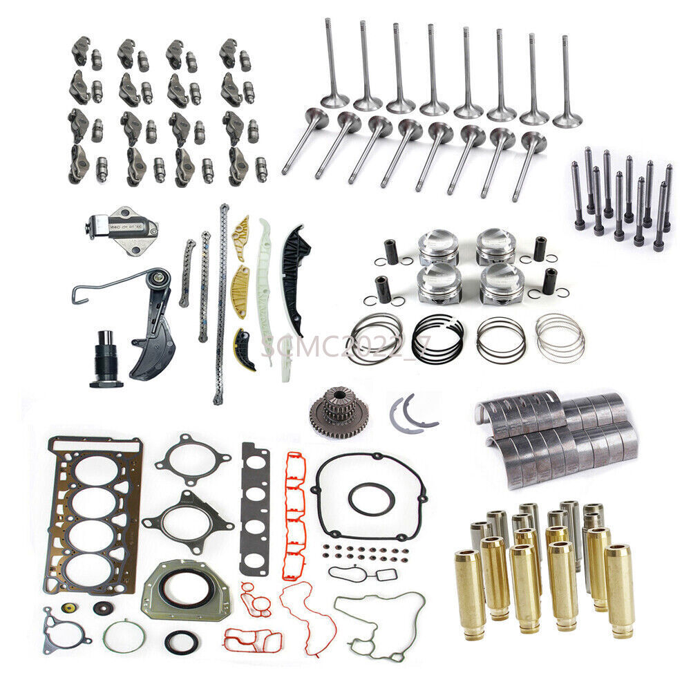Engine Timing Chain with Piston Valve Overhaul Kit for VW CC for AUDI A4 A5 TT CDAA