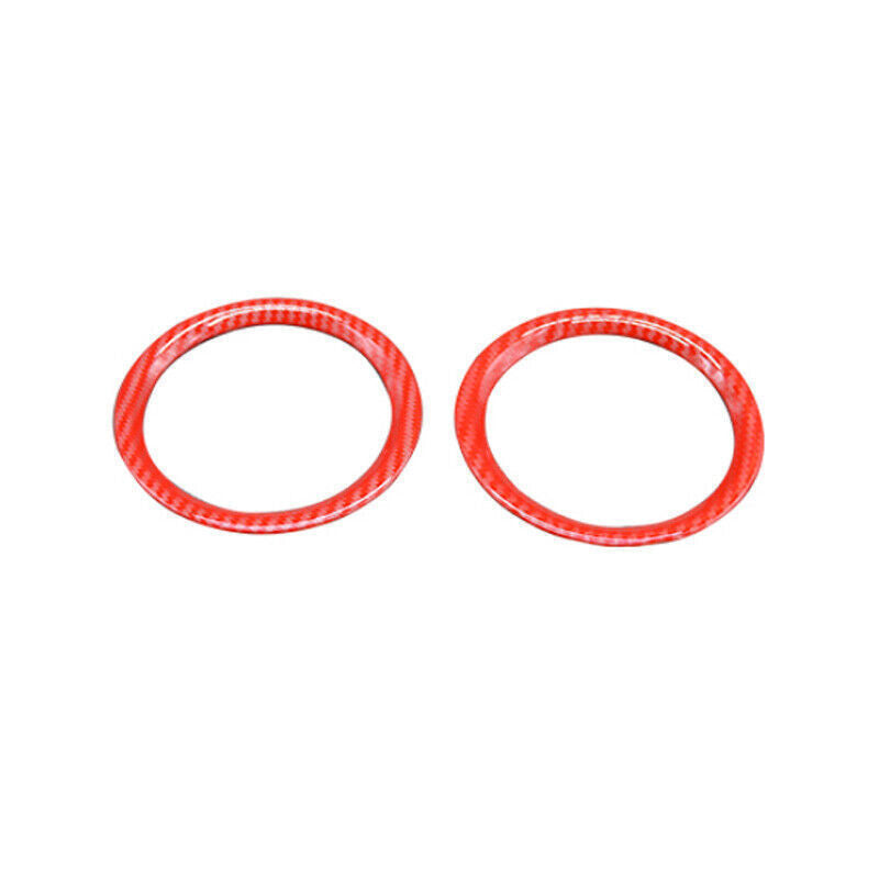Console Dashboard Speaker Ring Cover Trim for Kia K3 2014-2018 Red Carbon Fiber