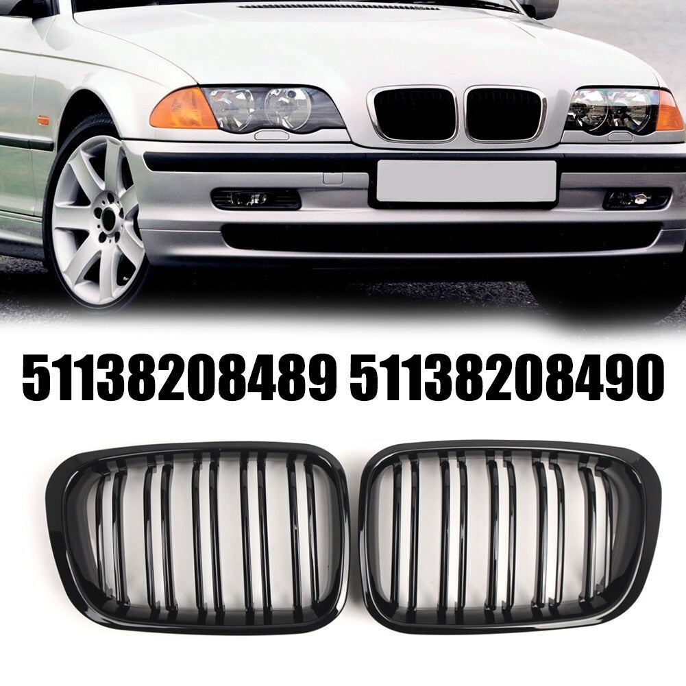 for BMW E46 4-Door Car Front Bumper Air Intake Grille 51137064318 51137064317
