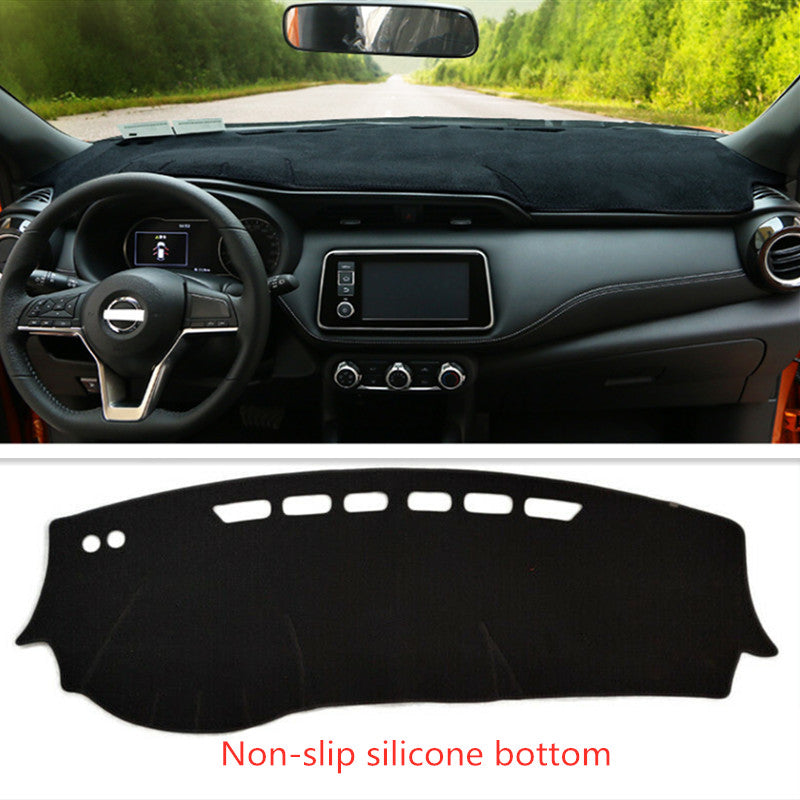 Black Dashboard Dash Mat DashMat Sun Cover Pad for NISSAN KICKS 2021-2024