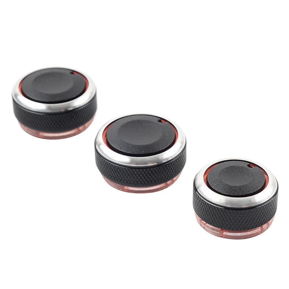 for VW Polo 2004-2013 3x Air Conditioning Heat Control Knob A/C Switch Decor
