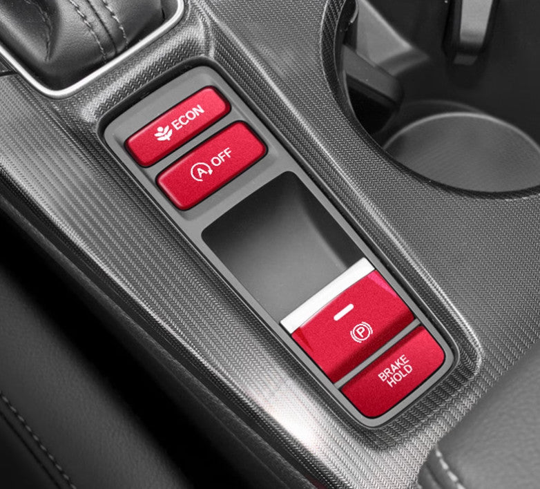 Red Central Console Gear Shift Button Trim Cover for Honda for Civic 11th 2022-2023