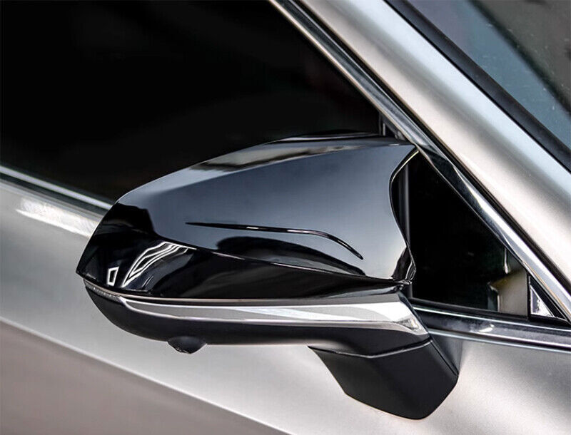 for Lexus RX350h RZ 2023-2024 Horn Side Door Mirror Cover Trim ABS Glossy Black