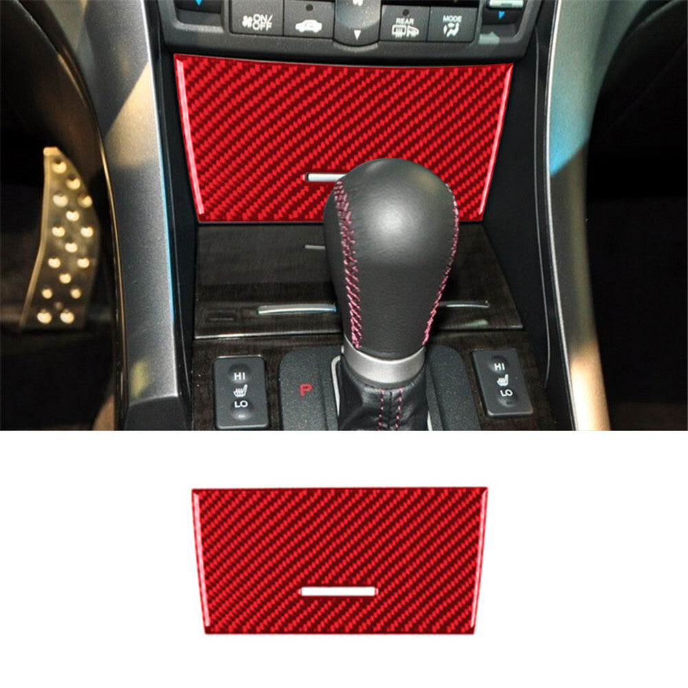 Red Carbon Fiber Interior Below Climate Control Cover Trim for Acura TSX 2009-14