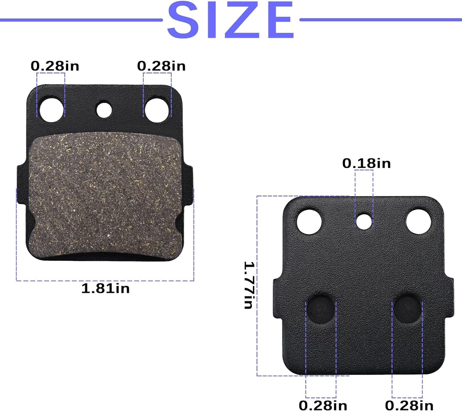 Brake Pads for Honda TRX400EX Fourtrax 1999 2000/TRX300EX Fourtrax 1993-2008