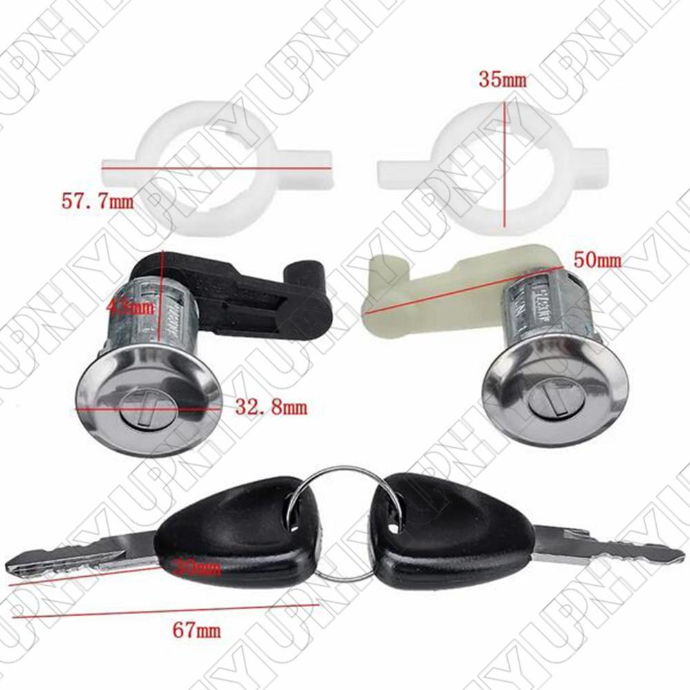 Car Door Lock Barrel Cylinder with Key for Renault for Clio II 7701468981 7701468982