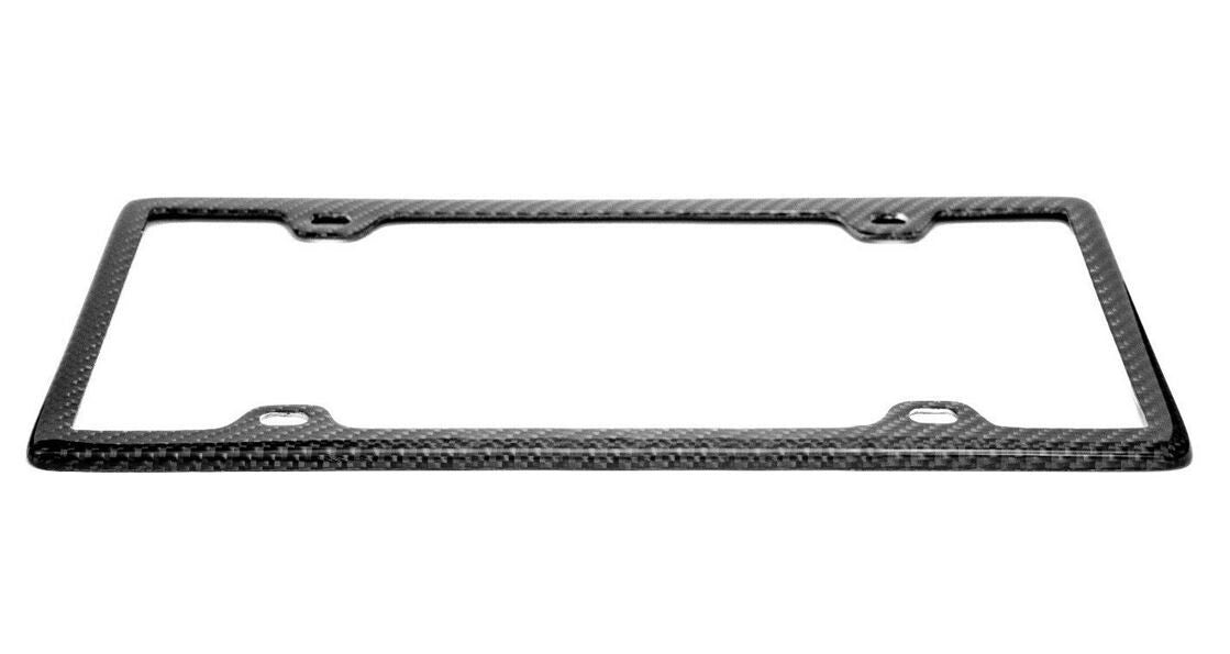 Car license plate frame cover, rear trunk boot, carbon fiber, suitable for Porsche .