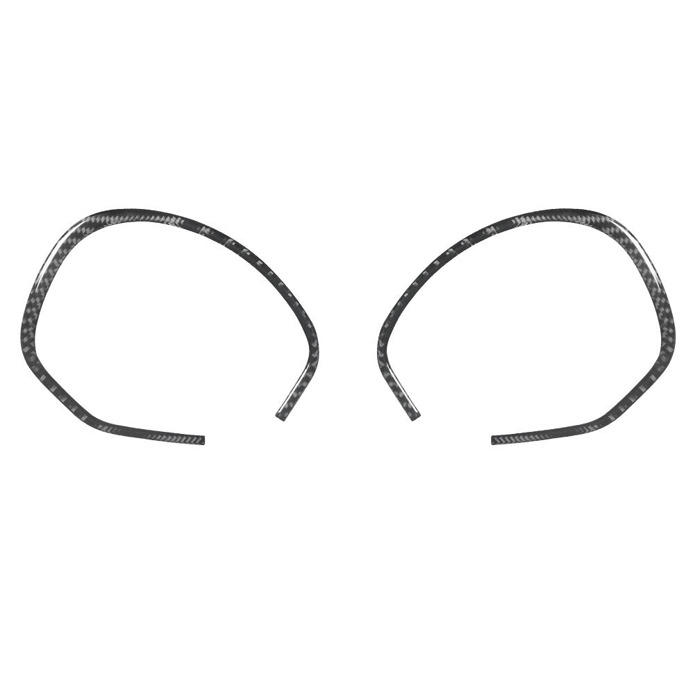 2Pcs Carbon Fiber Ineterior Speedometer Cover Trim for Ford Fiesta 2011-2015